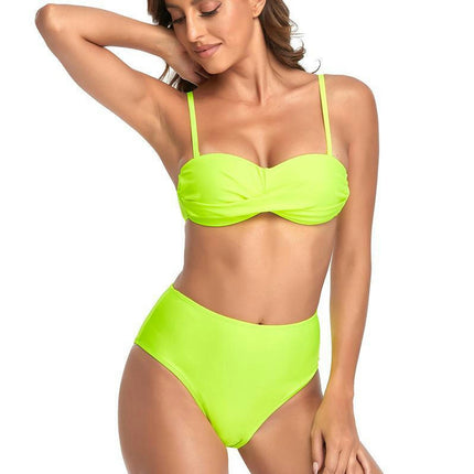 Women's Two Piece Bikini Set Tummy Control Swimsuit High Waisted Bathing Suit