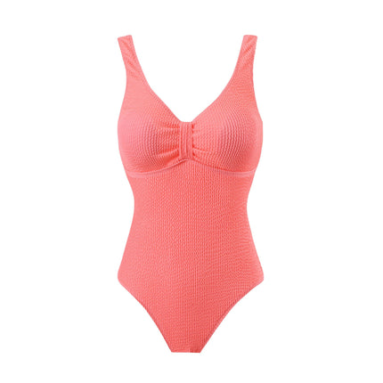 Women's One Piece Swimsuit Slimming Tummy Control Bathing Suit V Neck Swimwear