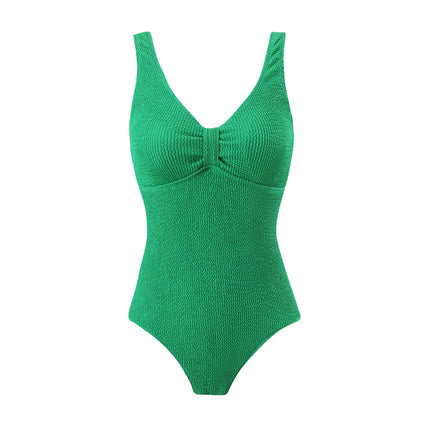 Women's One Piece Swimsuit Slimming Tummy Control Bathing Suit V Neck Swimwear