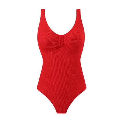 Women's One Piece Swimsuit Slimming Tummy Control Bathing Suit V Neck Swimwear