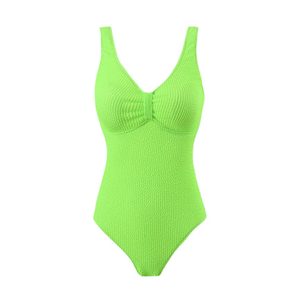 Women's One Piece Swimsuit Slimming Tummy Control Bathing Suit V Neck Swimwear