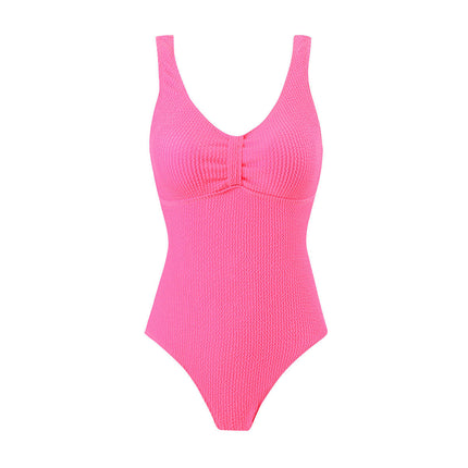 Women's One Piece Swimsuit Slimming Tummy Control Bathing Suit V Neck Swimwear