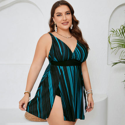 Womens Plus Size Two Piece Swimsuits Tankini Bathing Suits Swim Dress with Shorts