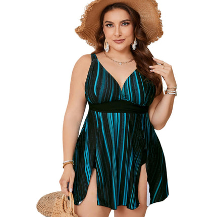 Womens Plus Size Two Piece Swimsuits Tankini Bathing Suits Swim Dress with Shorts