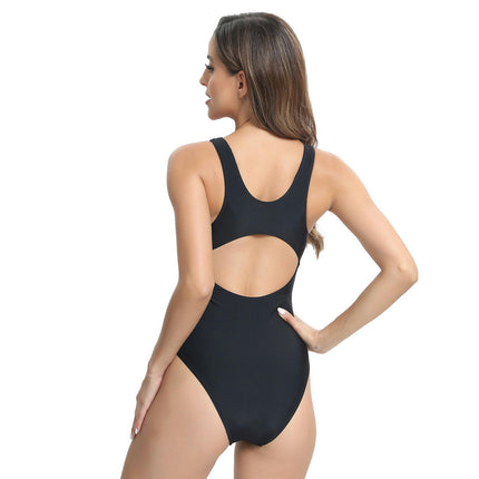 Women's Athletic One Piece Swimwear Tummy Control Bathing Suits Slimming Sports Swimsuits