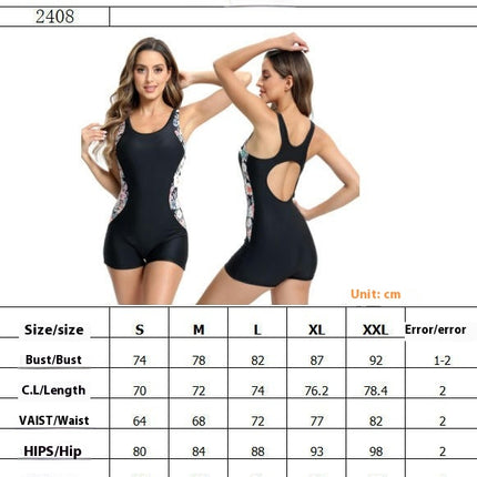 Women Athletic One Piece Bathing Suit Boyleg Racerback Swimming Suits