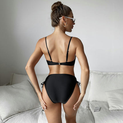 Women's Cut Out Underwire One Piece Swimsuit Cheeky High Cut Bathing Suit