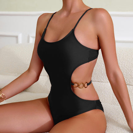 One Piece Swimsuit for Women Scoop Neck Bathing Suit Sexy Cutout Swimwear