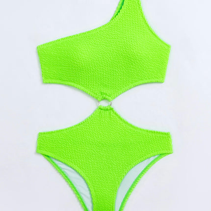 Women's One Piece Bathing Suit One Shoulder Swimsuit Cutout Swimwear