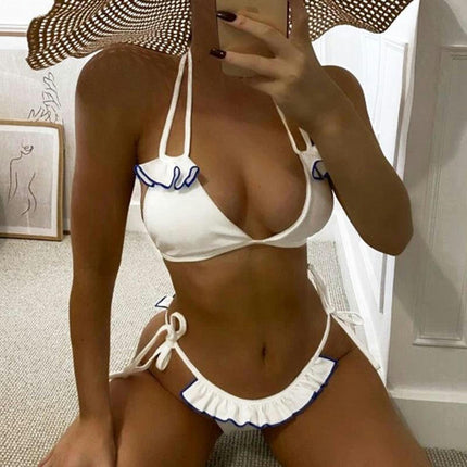 Bikini Sets for Women Halter Two Piece Swimsuit Tie Side Bathing Suit Sexy Swimwear