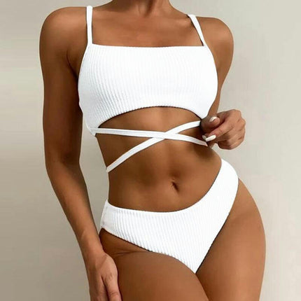 High Waisted Bikini Set for Women Two Piece Cheeky High Cut Swimsuit Bathing Suit