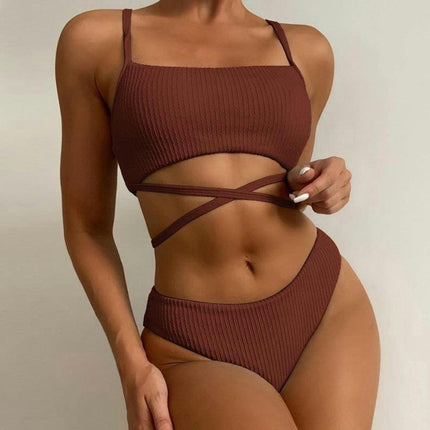 Women Sexy 2 Piece Triangle Swimsuits High Cut Bikini Set Two Piece Bathing Suit