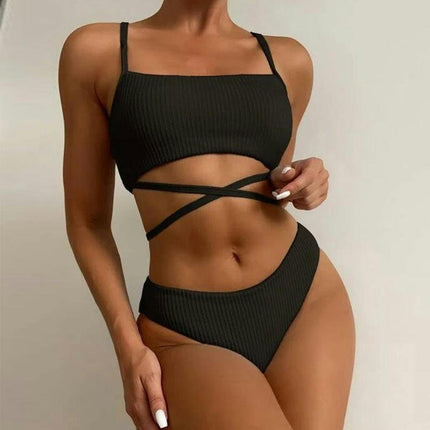 Women Sexy 2 Piece Triangle Swimsuits High Cut Bikini Set Two Piece Bathing Suit