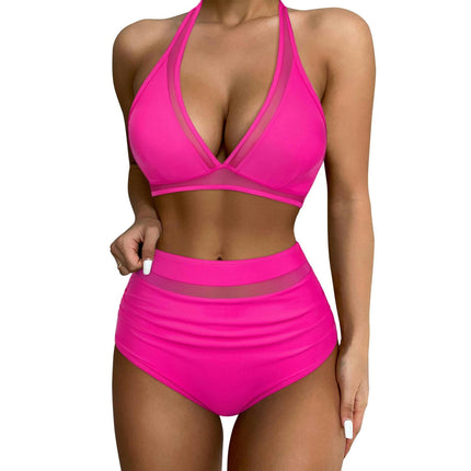 High Waisted Bikini Set for Women Two Piece Swimsuit Halter Push Up Bathing Suits