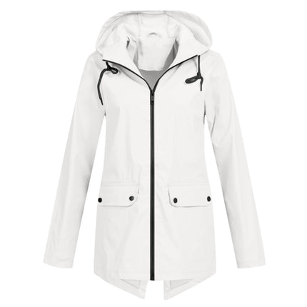 Waterproof Clothing Zipper Hooded Jacket Thin Outdoor Coat Women