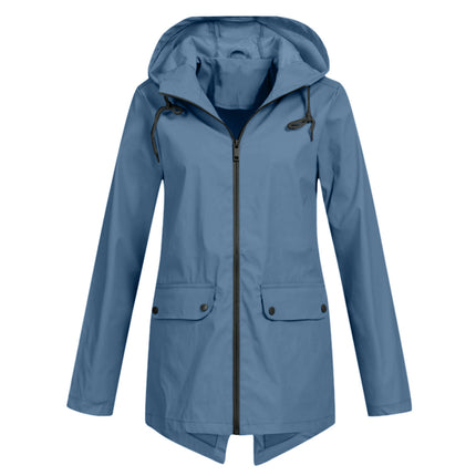 Waterproof Clothing Zipper Hooded Jacket Thin Outdoor Coat Women