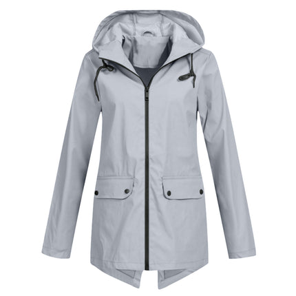 Waterproof Clothing Zipper Hooded Jacket Thin Outdoor Coat Women