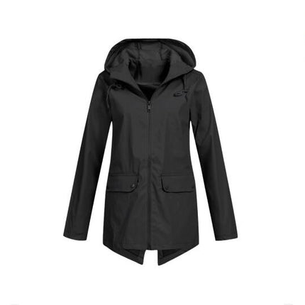 Waterproof Clothing Zipper Hooded Jacket Thin Outdoor Coat Women