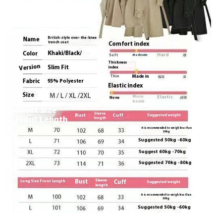 Women's Quilted and Thickened Trench Coats Causal Windproof Long Lapel Overcoat with Belt