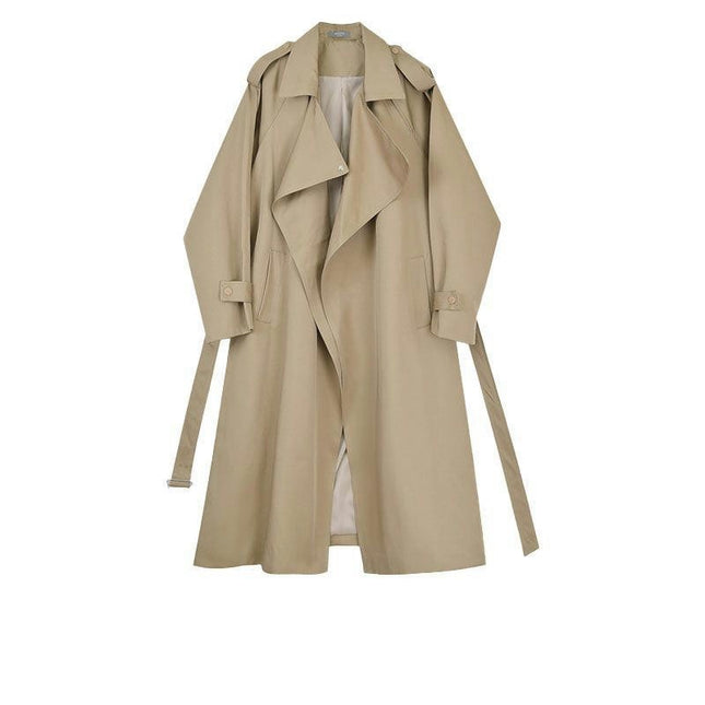 Women's Quilted and Thickened Trench Coats Causal Windproof Long Lapel Overcoat with Belt