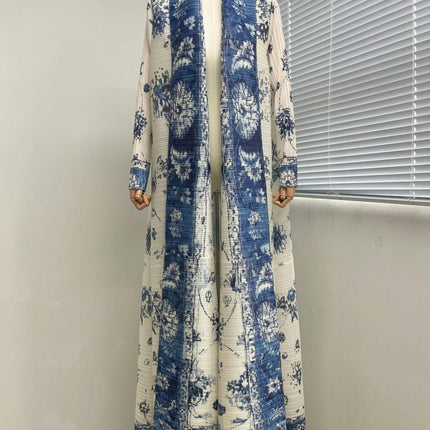 Women's Printed Robe Jacket Chinese Style Patchwork Cardigan Outwear