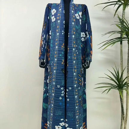 Women's Printed Robe Jacket Chinese Style Patchwork Cardigan Outwear