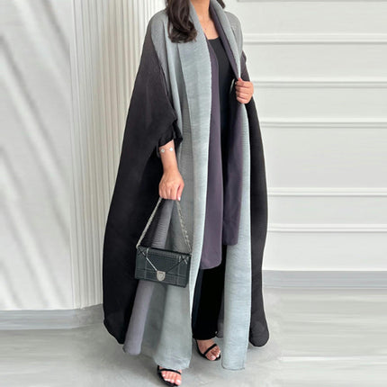 Women's Long Flowy Loose Kimono Cardigans Gradient Color Plus Size Bat Sleeve Scarf Cardigan