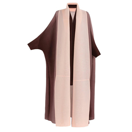 Women's Long Flowy Loose Kimono Cardigans Gradient Color Plus Size Bat Sleeve Scarf Cardigan