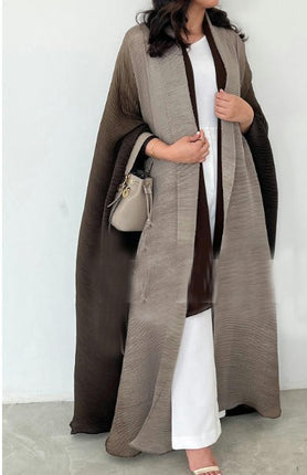 Women's Long Flowy Loose Kimono Cardigans Gradient Color Plus Size Bat Sleeve Scarf Cardigan