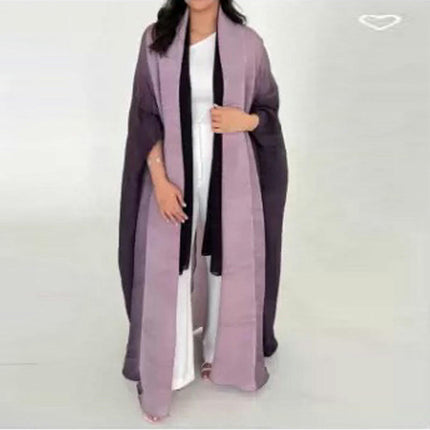 Women's Long Flowy Loose Kimono Cardigans Gradient Color Plus Size Bat Sleeve Scarf Cardigan