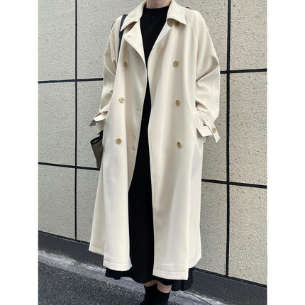 Women Trench Coats, Causal Windproof Resistant Double Breasted Long Jacket Belted