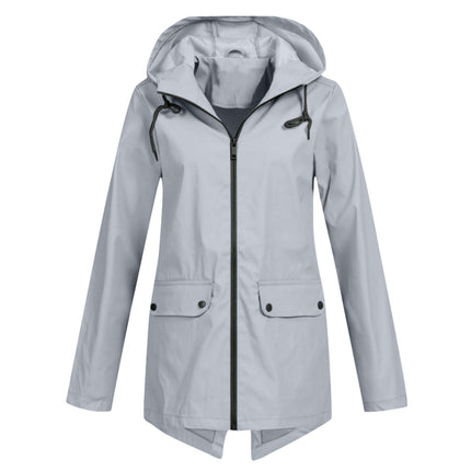 Women's Lightweight Long Jacket Windproof and Warm Windbreaker Jacket With Hood