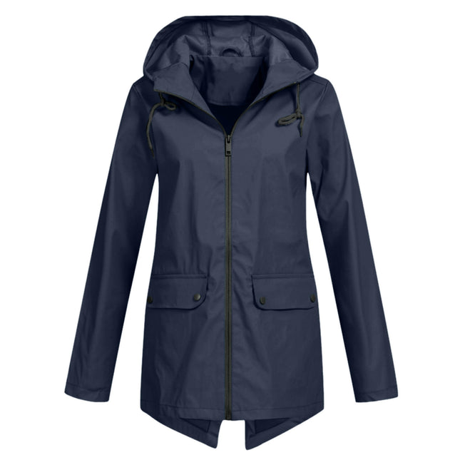 Women's Lightweight Long Jacket Windproof and Warm Windbreaker Jacket With Hood