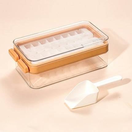 Ice Cube Tray with Lid and Bin - Flip Design Ice Cube Trays for Whiskeys