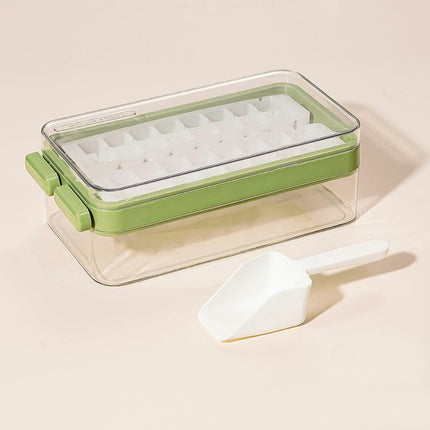 Ice Cube Tray with Lid and Bin - Flip Design Ice Cube Trays for Whiskeys