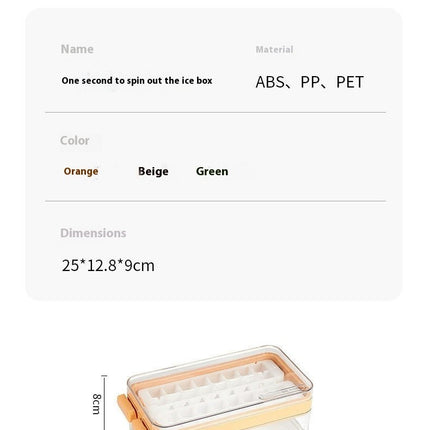 Ice Cube Tray with Lid and Bin - Flip Design Ice Cube Trays for Whiskeys