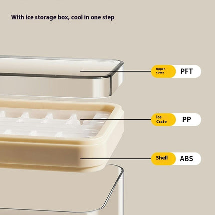 Ice Cube Tray with Lid and Bin - Flip Design Ice Cube Trays for Whiskeys