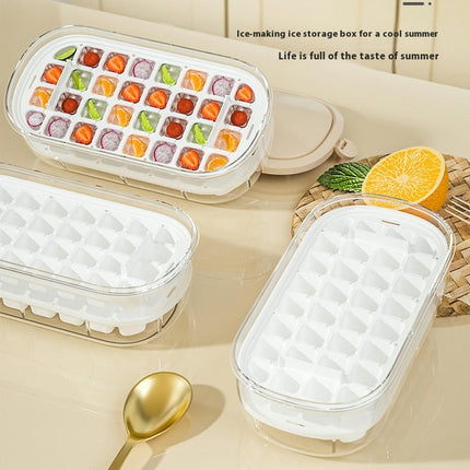 Ice Cube Tray Pressed Type Maker Ice Making and Ice Storage 2 in 1