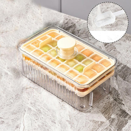 Ice Tray with Cover - Easy Ice Removal Dustproof Low Temperature