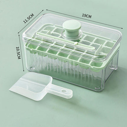 Ice Cube Tray with Lid and Bin for Freezer Chilling Drinks Coffee Juice