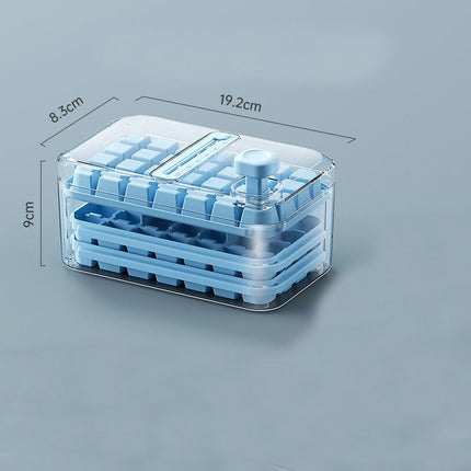 Press Type Ice Box Tray - Easy Press Ice Maker for Whiskey Cocktail