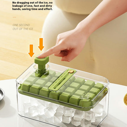 Press Type Ice Box Tray - Easy Press Ice Maker for Whiskey Cocktail