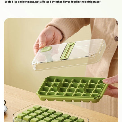 Press Type Ice Box Tray - Easy Press Ice Maker for Whiskey Cocktail