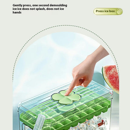 Ice Cube Tray with Lid and Container Reusable Mould for Drinks