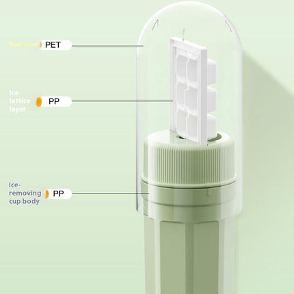 2 in 1 Ice Tray with Lid - Rotating to Get Ice Cube Trays Easy Release