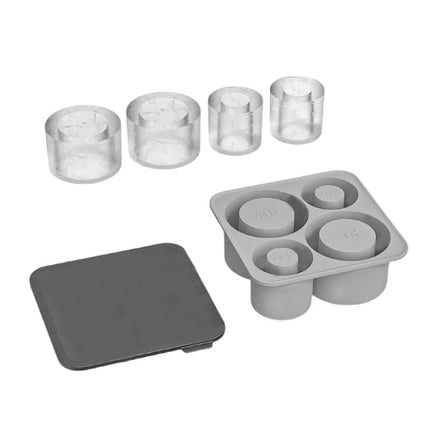 All-in-one Ice Tray for Tumbler Cup Silicone Ice Cube Molds Half Cup