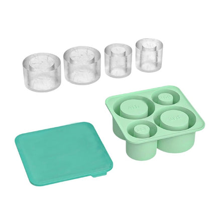 All-in-one Ice Tray for Tumbler Cup Silicone Ice Cube Molds Half Cup