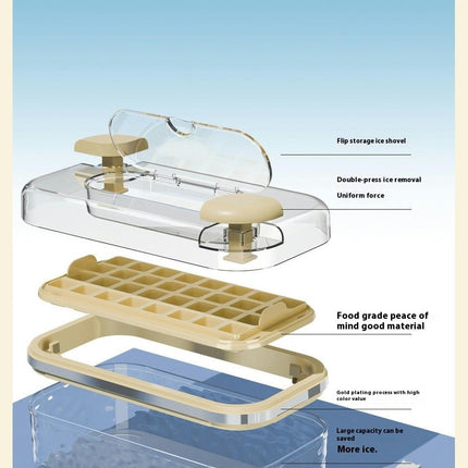 Ice Tray with Odor Prevention Freezer Ice Maker with Sealed Interior