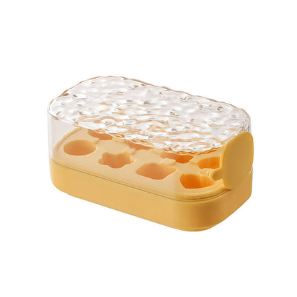 Ice Cube Tray - Pressing Ice Tray with Lid Reusable Ice Cube Trays