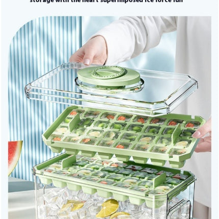 Ice Cube Maker Mold For Freezer With Container - Ice Cube Tray